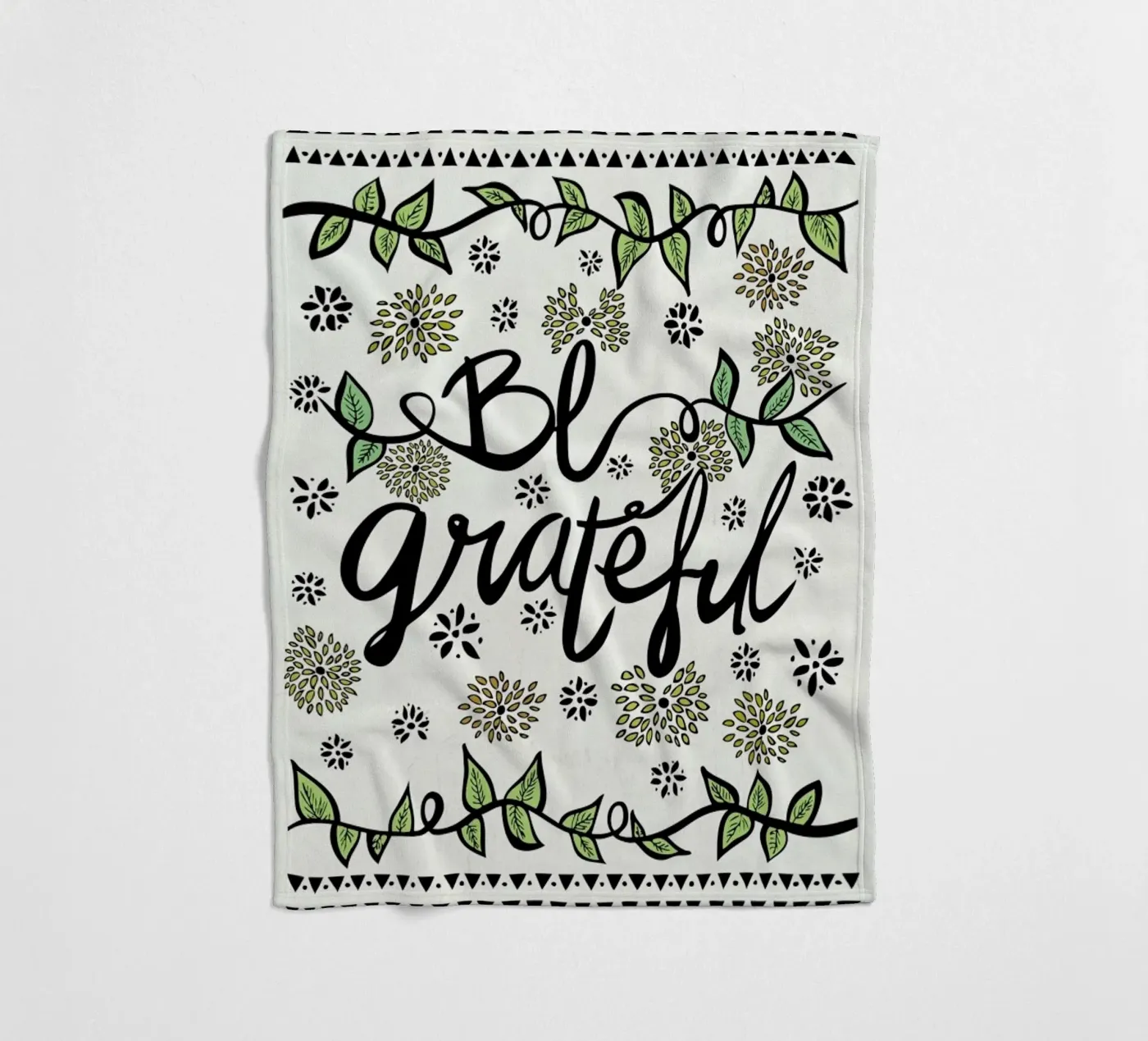 Be Grateful fleece blanket by Pom Graphic Design