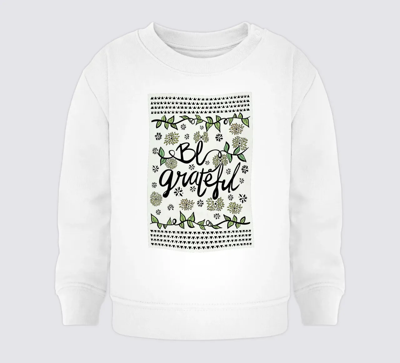 Be Grateful felpa neonato da Pom Graphic Design