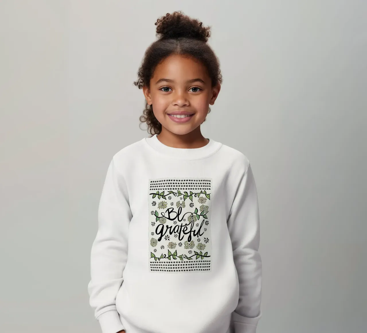 Be Grateful felpa bambino da Pom Graphic Design