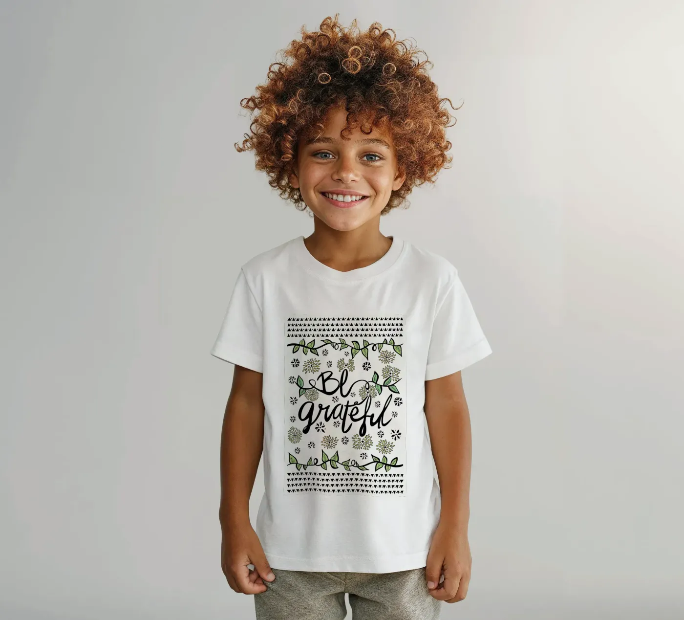 Be Grateful t-shirt bambini da Pom Graphic Design