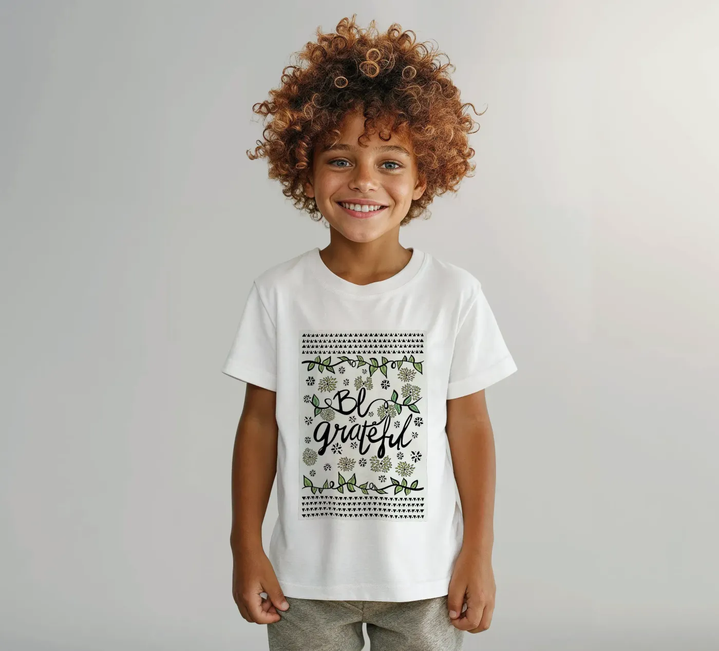 Be Grateful t-shirt bambini da Pom Graphic Design