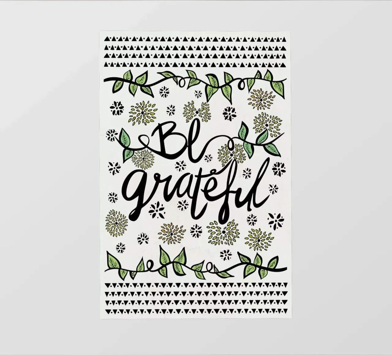 Be Grateful telo in pvc da Pom Graphic Design