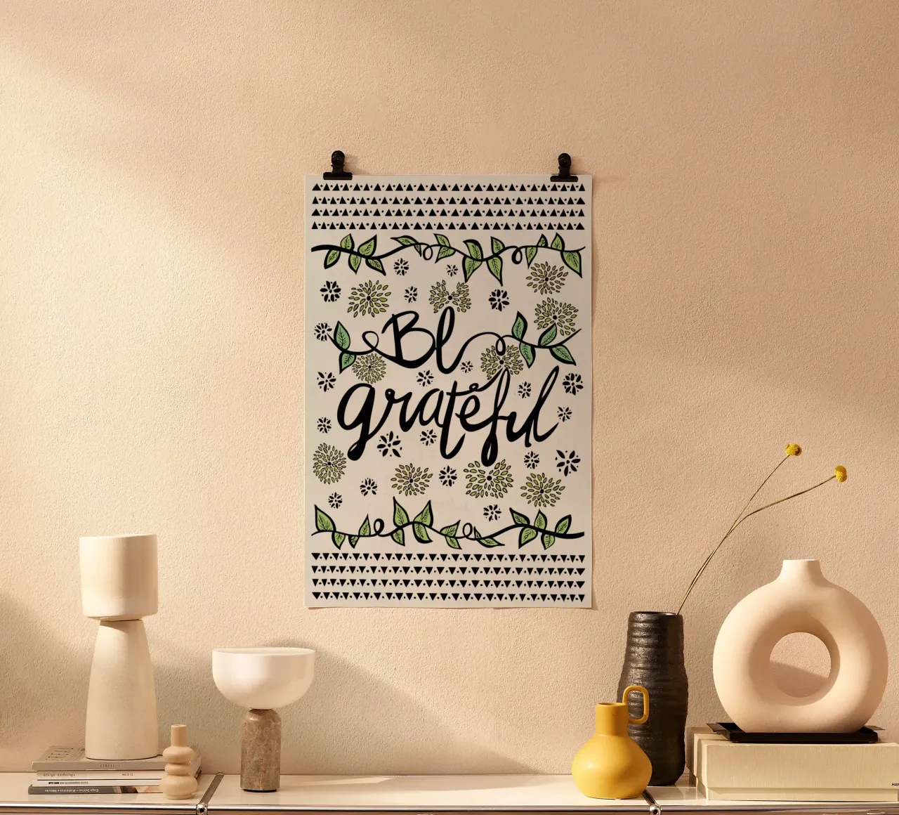 Be Grateful poster da Pom Graphic Design
