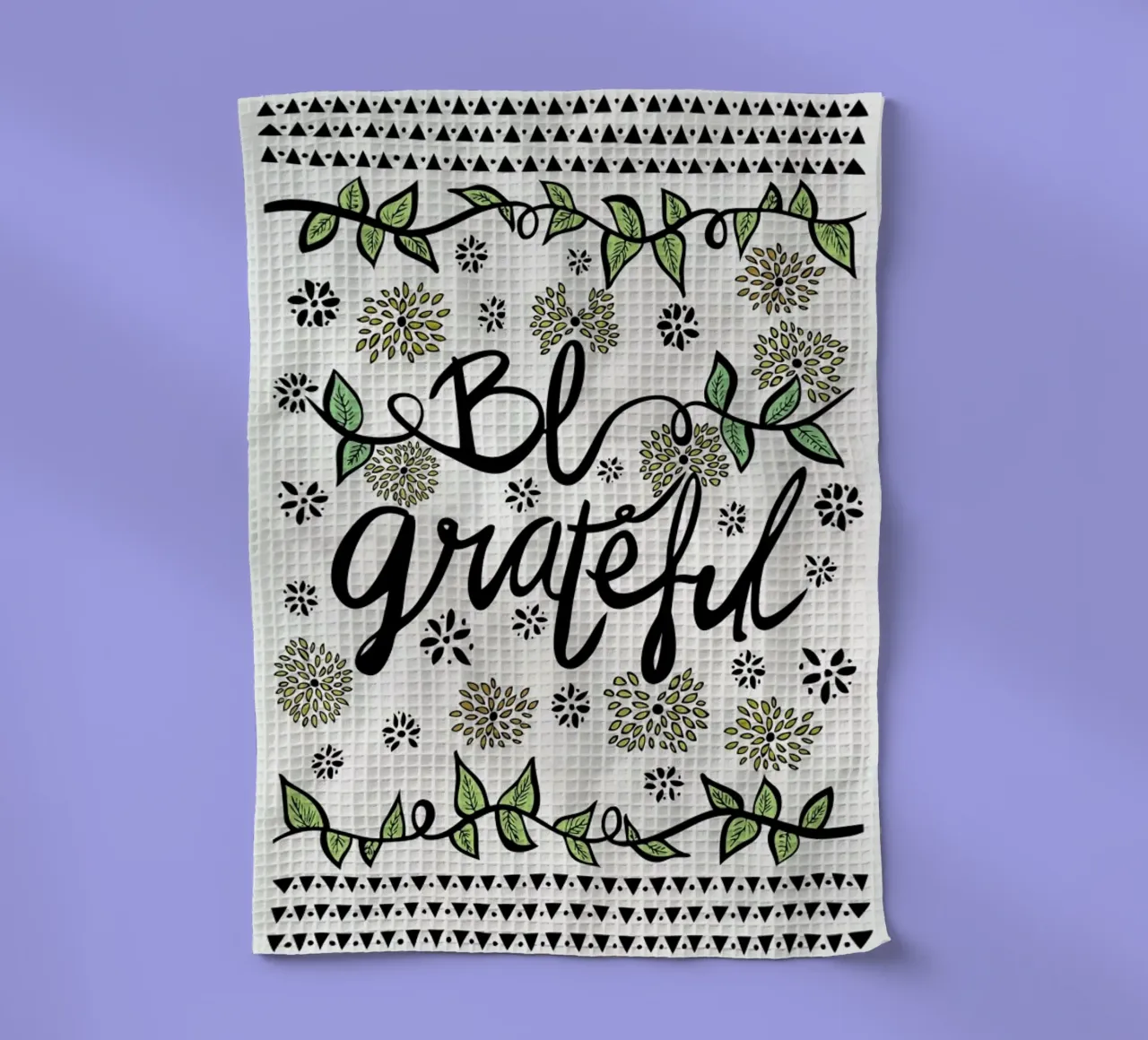 Be Grateful theedoek van Pom Graphic Design