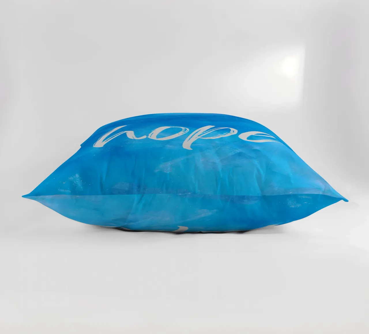 Espoir Bleu Abstrait coussin de FABOArt