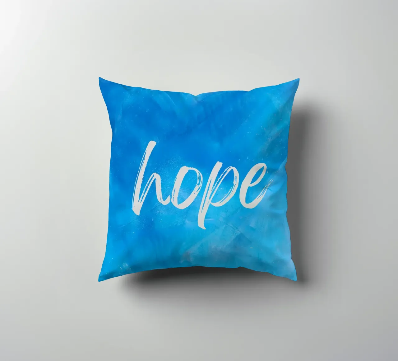 Espoir Bleu Abstrait coussin de FABOArt