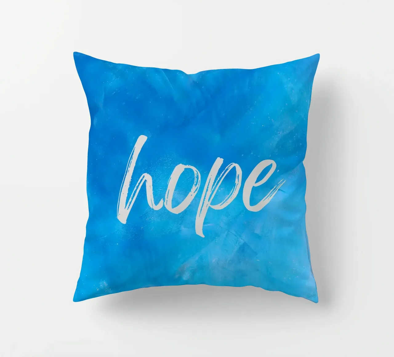 Espoir Bleu Abstrait coussin de FABOArt