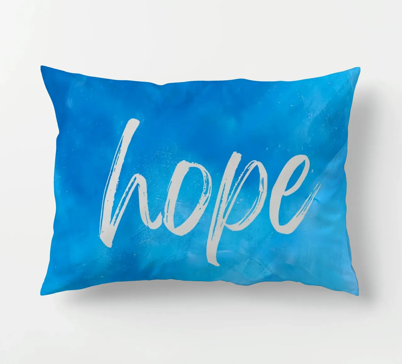 Espoir Bleu Abstrait coussin de FABOArt