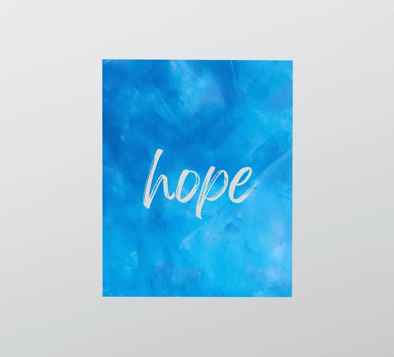 Hope Blauw Abstract sticker van FABOArt