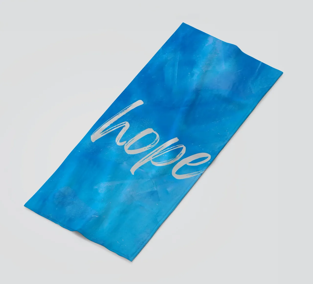 Hope Blue Abstract beach towel by FABOArt