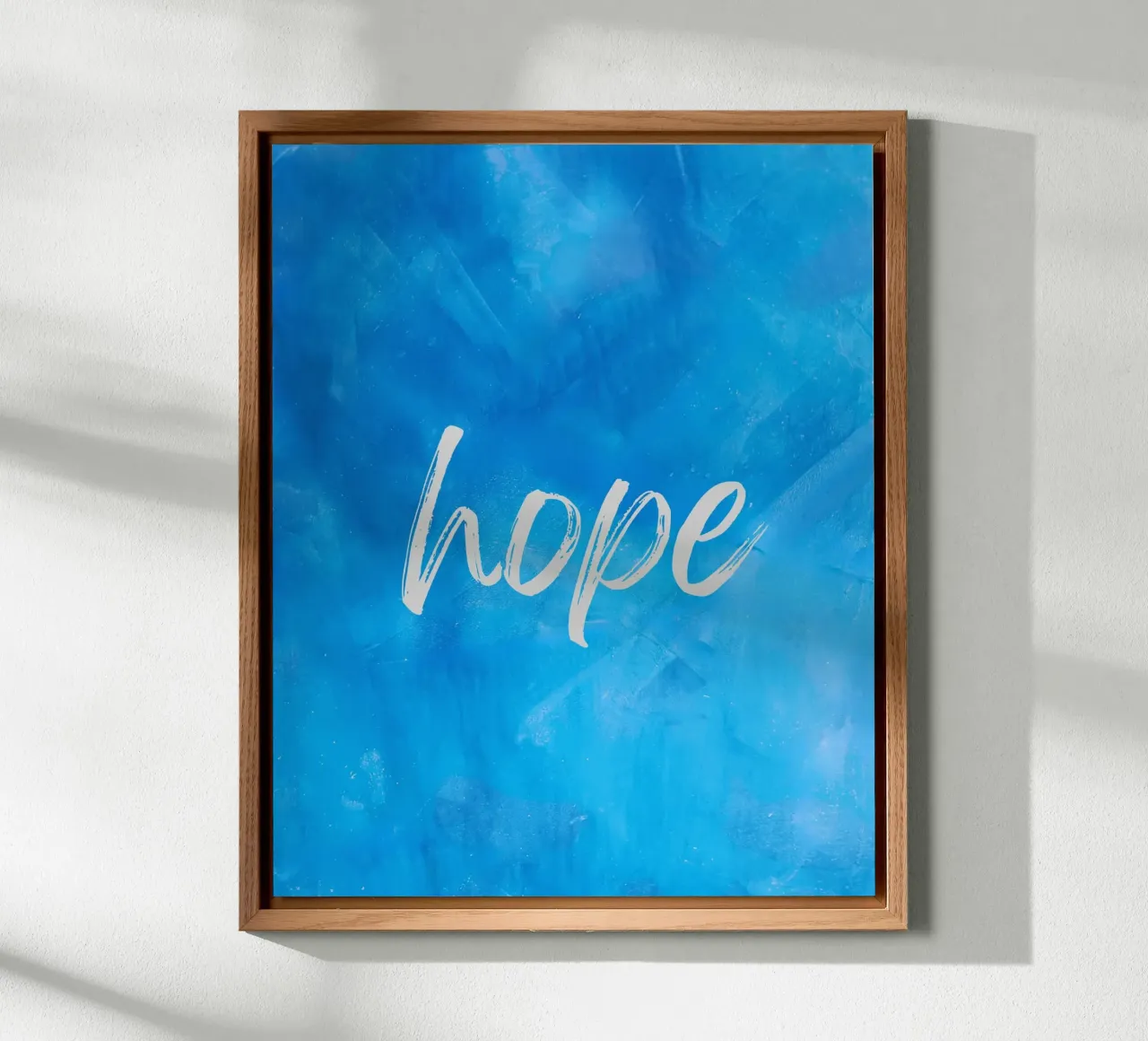 Hope Blue Abstract alu-dibond by FABOArt