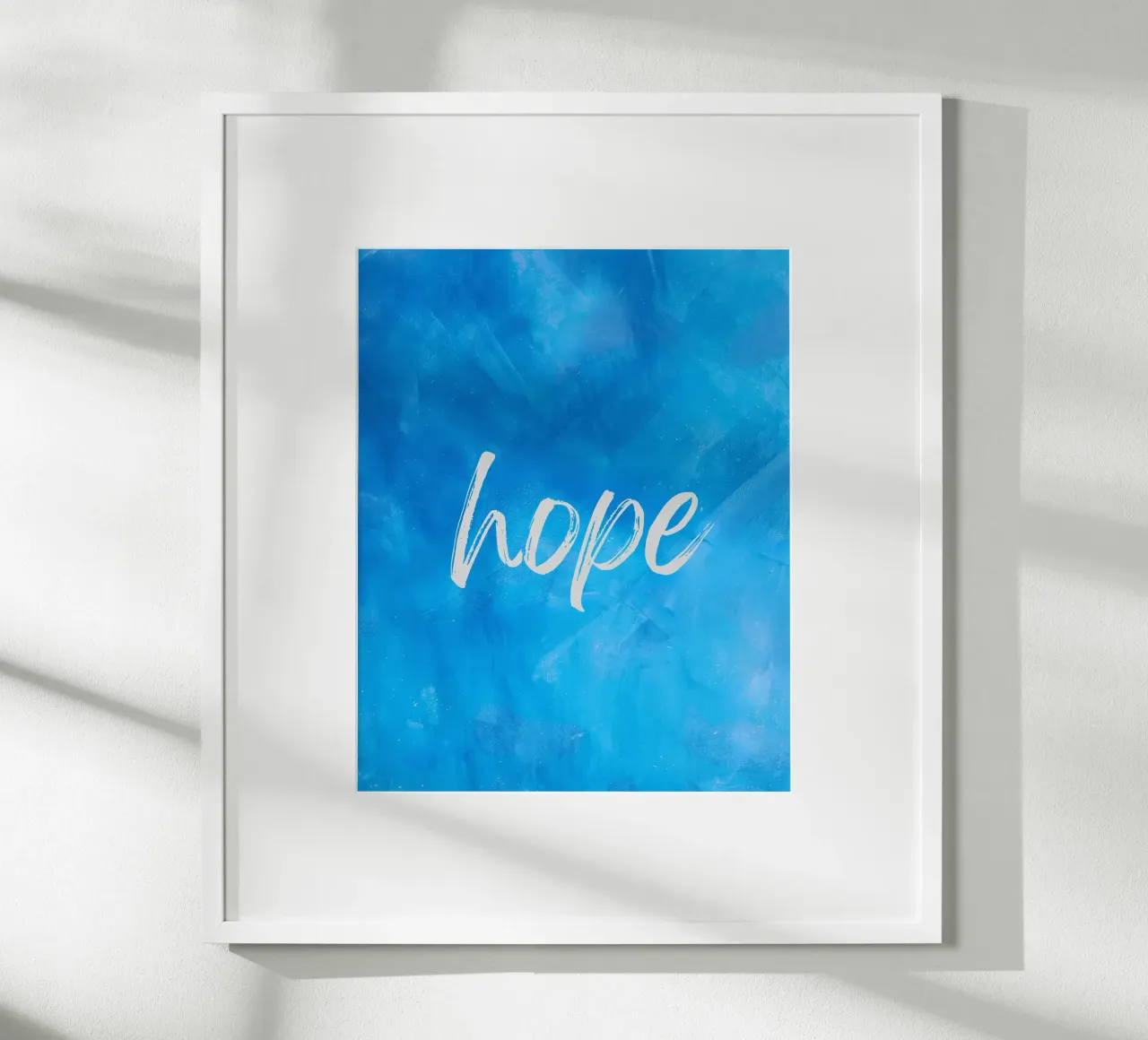 Hope Blue Abstract hahnemühle by FABOArt
