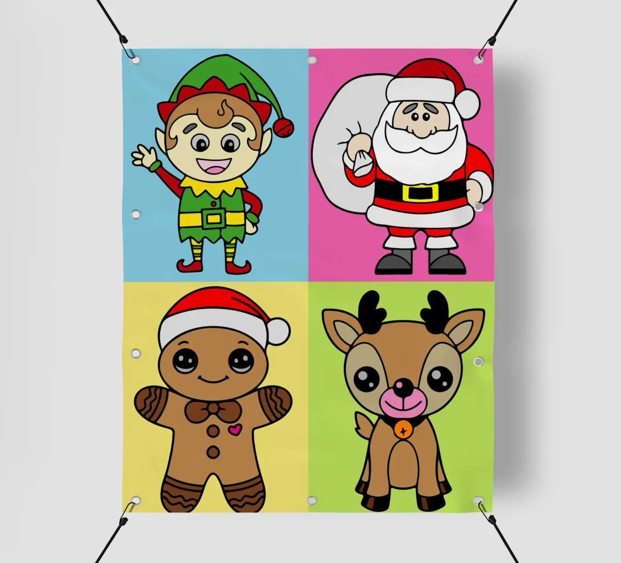 Christmas Vibes Funny Art Design telo in pvc da onefeelshop