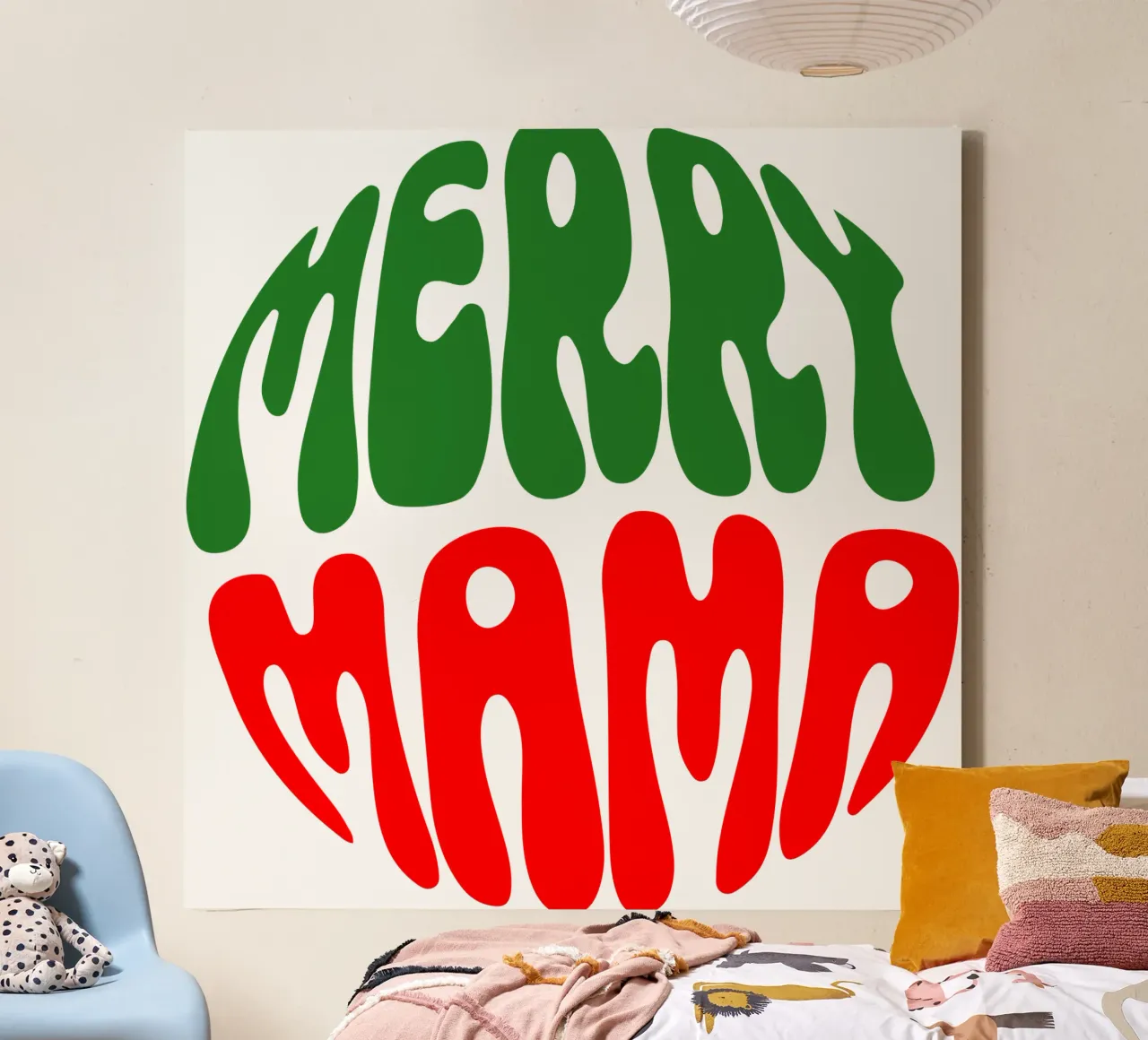 Regalo di Natale per una mamma felice tela con Cornice a cassetta da onefeelshop