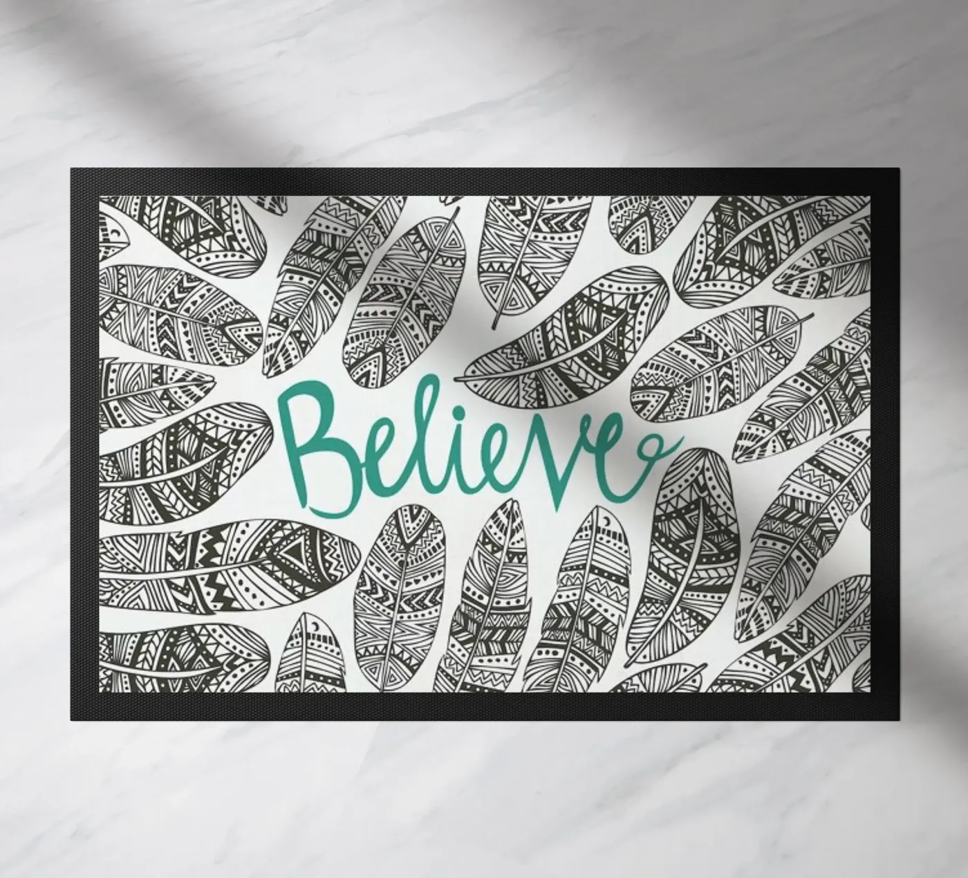 Believe deurmat van Pom Graphic Design