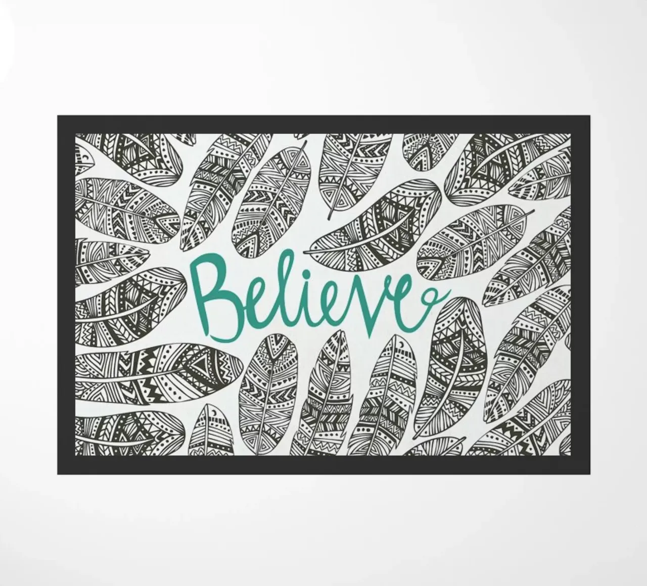 Believe doormat by Pom Graphic Design