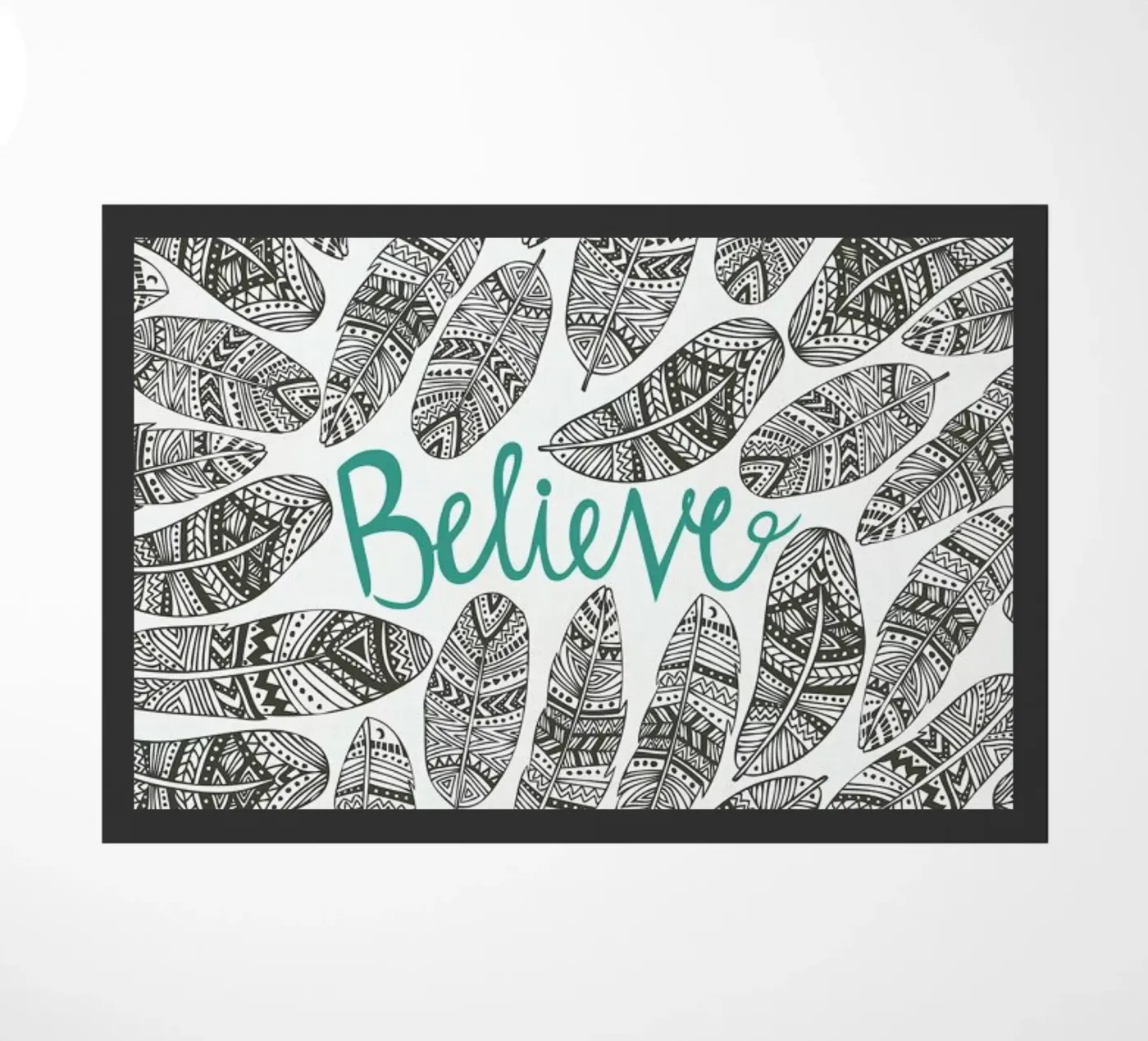 Believe deurmat van Pom Graphic Design