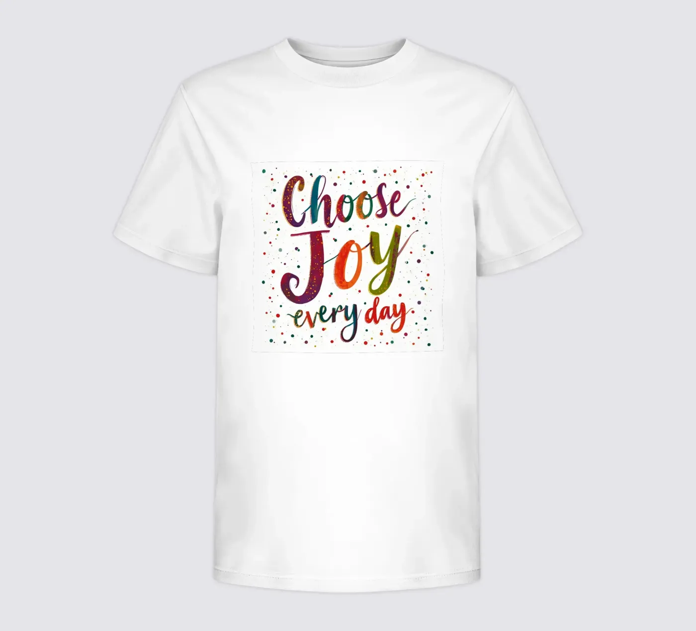 Kies vreugde kinder t-shirt van inspirational quote