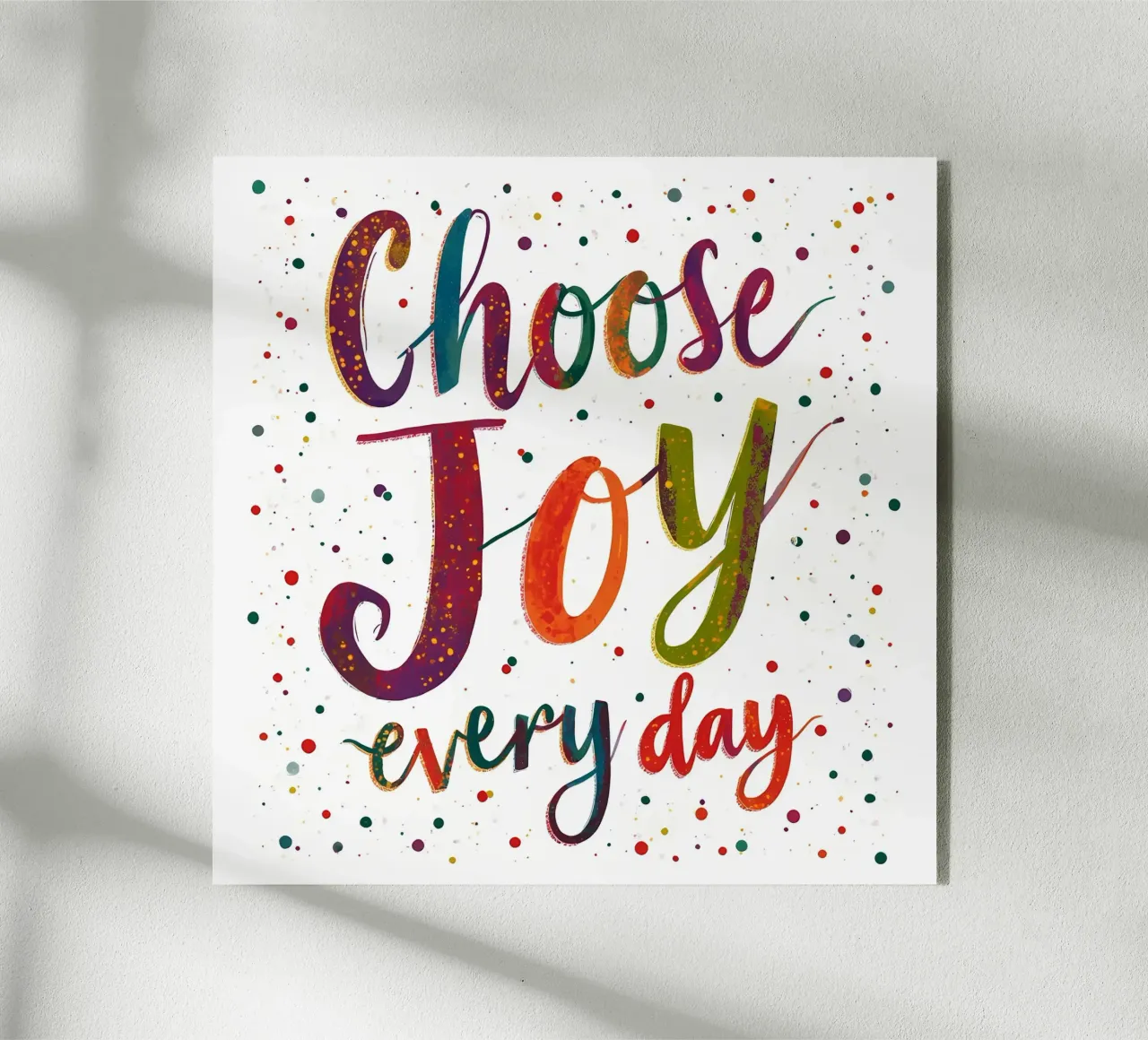 Choose Joy plexiglass da inspirational quote