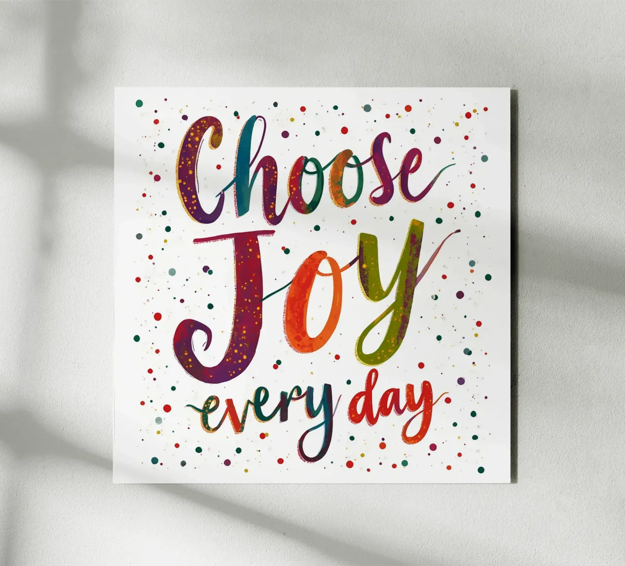 Scegliere la gioia alluminio dibond da inspirational quote