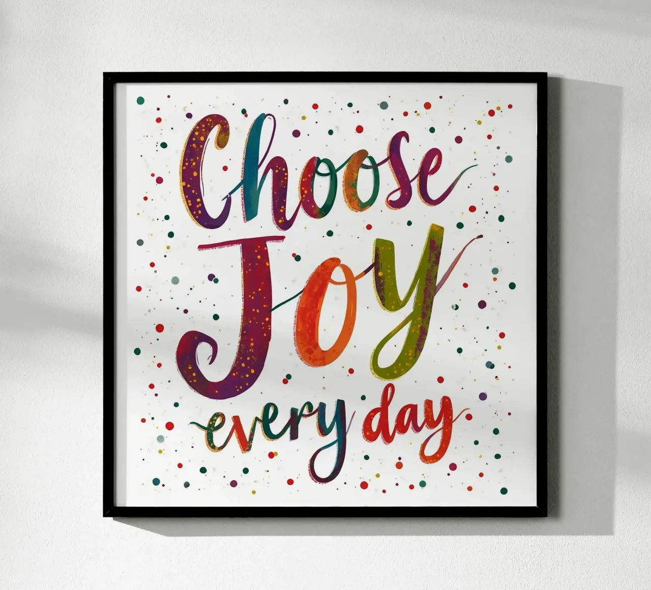 Kies vreugde poster van inspirational quote