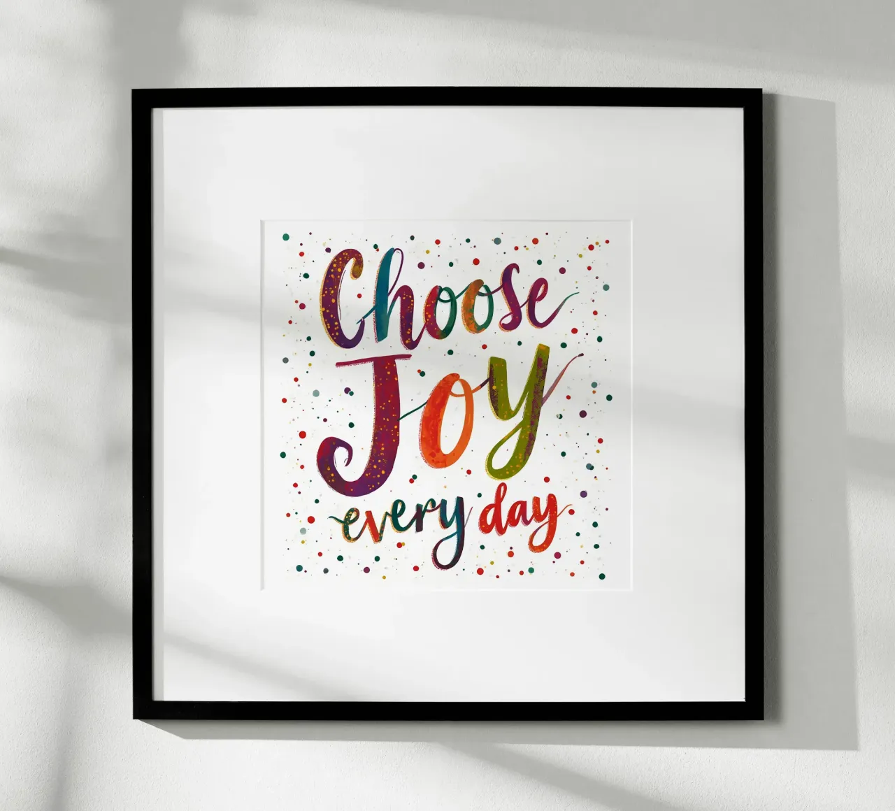 Kies vreugde poster van inspirational quote