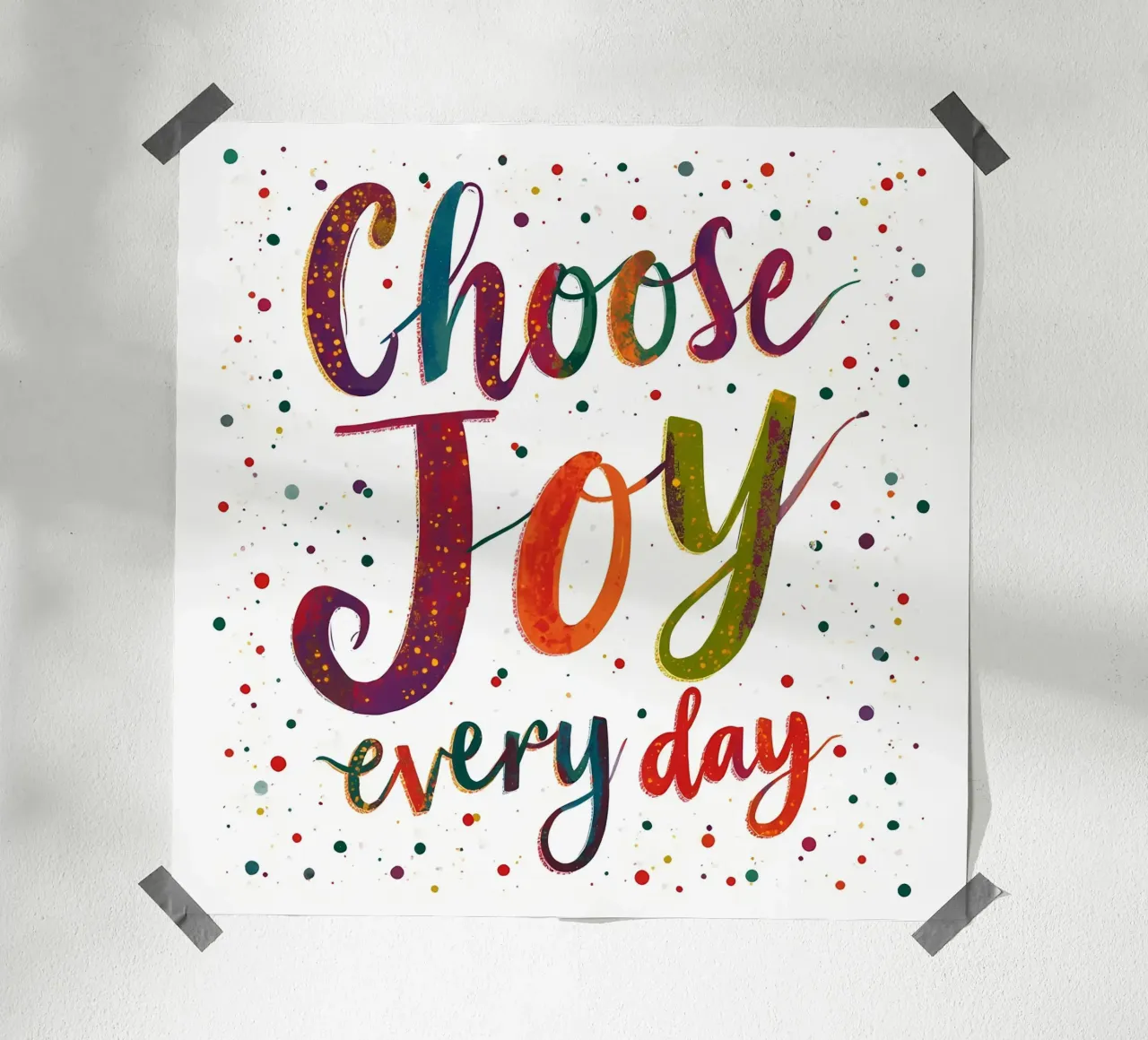 Kies vreugde poster van inspirational quote