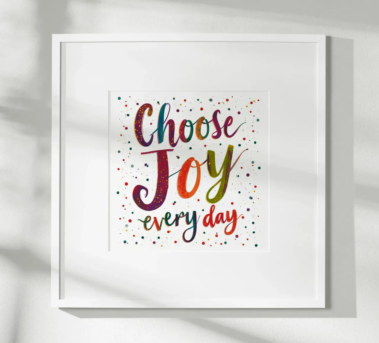 Kies vreugde poster van inspirational quote