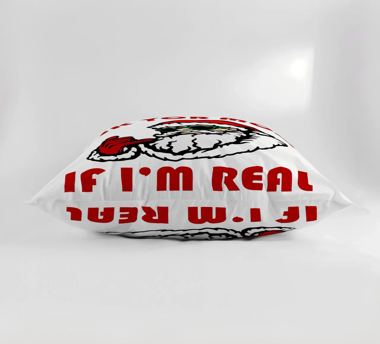 Santa claus ask your mom if i'm real funny design coussin de onefeelshop