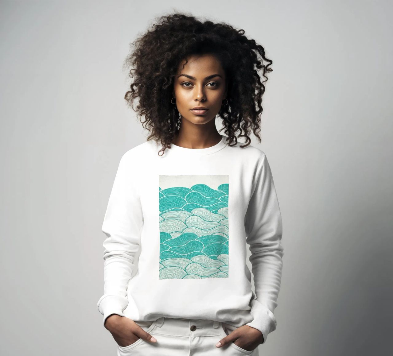The Calm And Stormy Seas felpa da Pom Graphic Design