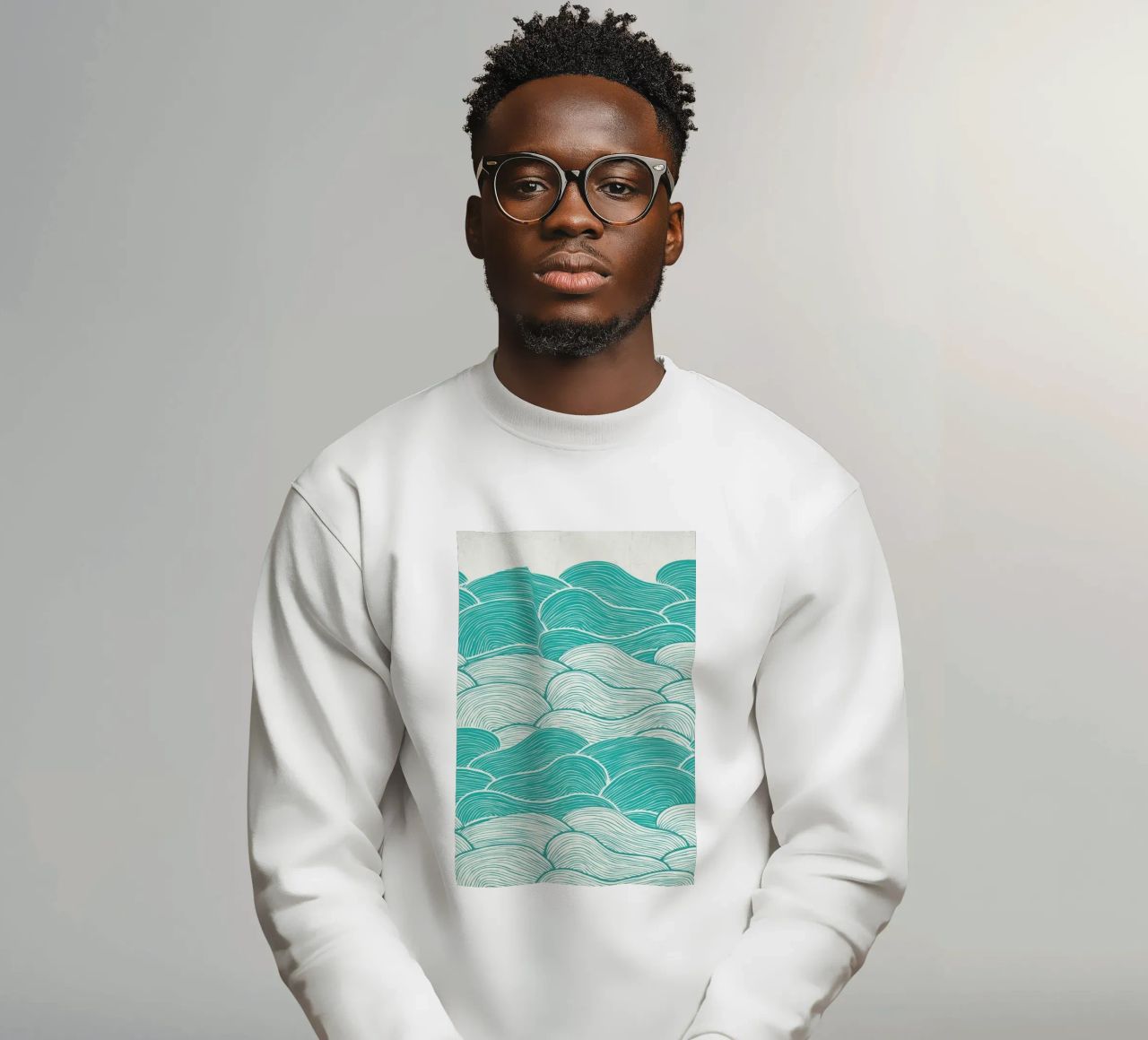 The Calm And Stormy Seas felpa da Pom Graphic Design