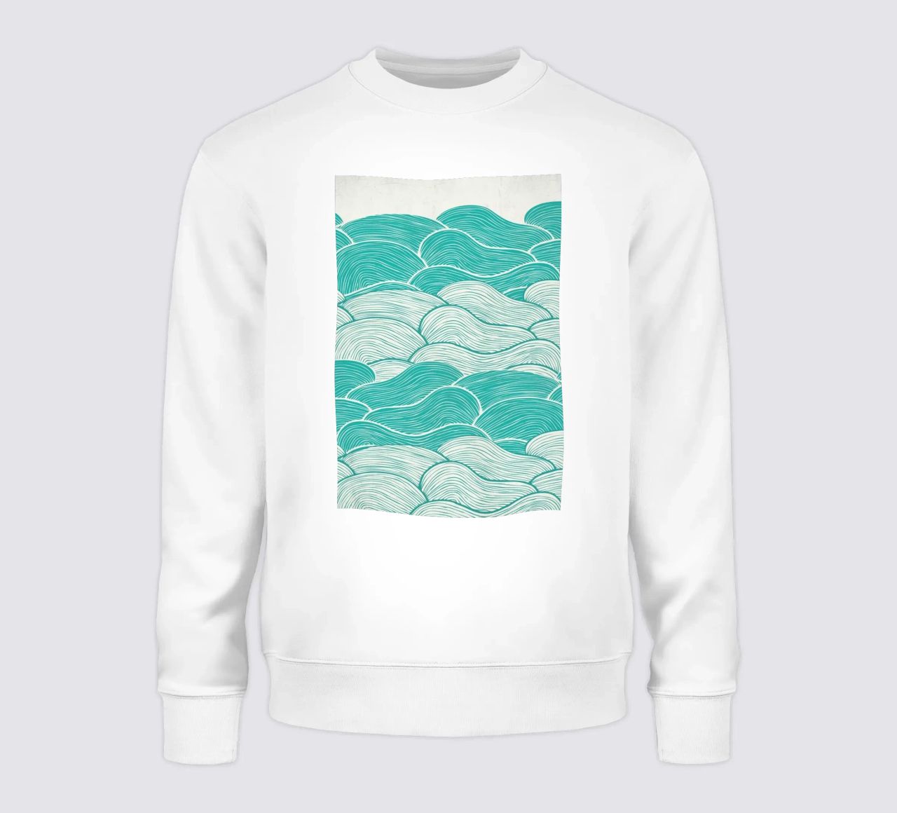 The Calm And Stormy Seas felpa da Pom Graphic Design