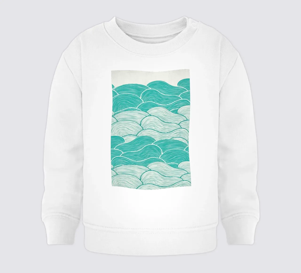 The Calm And Stormy Seas sudadera de bebé de Pom Graphic Design