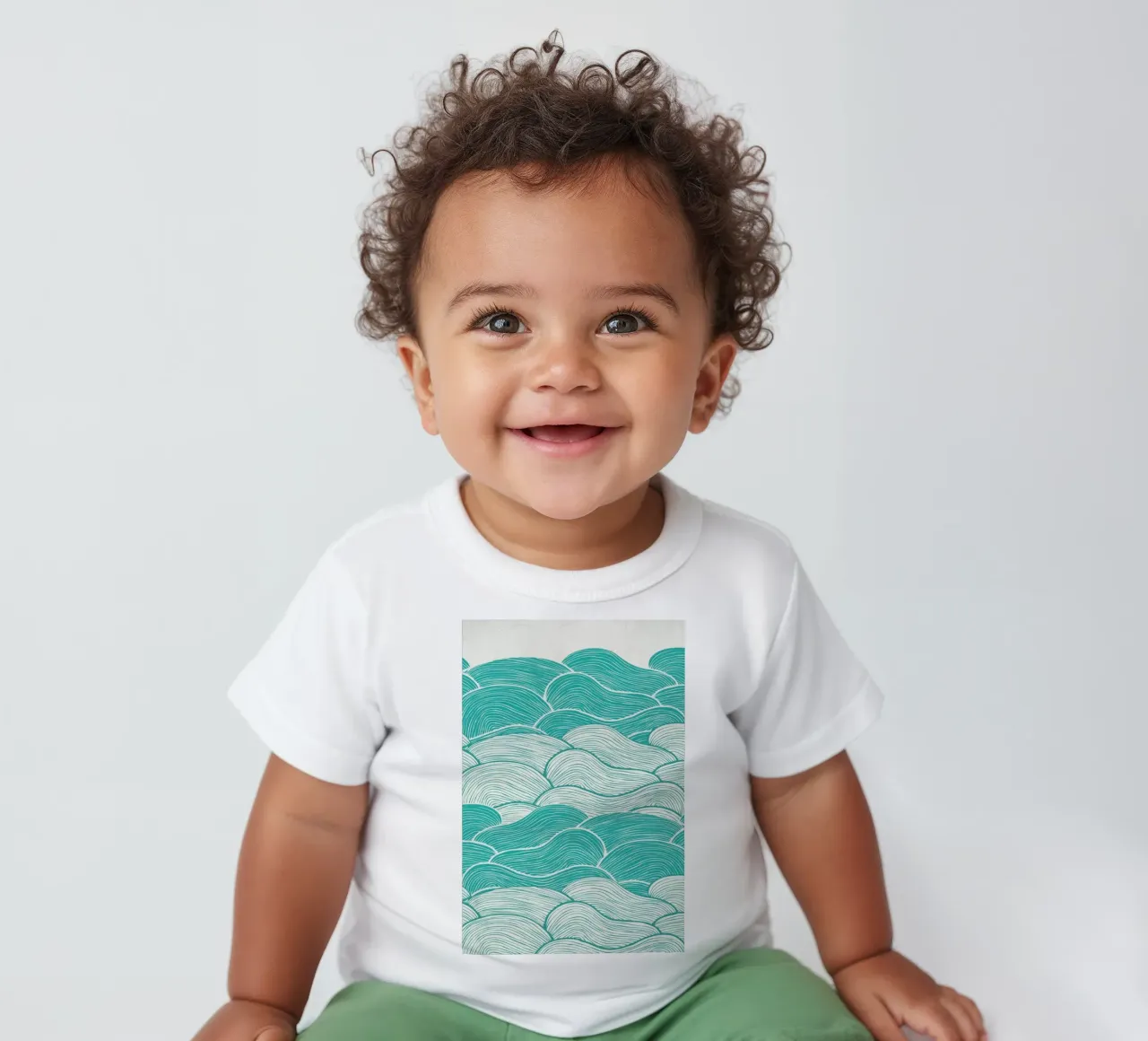 The Calm And Stormy Seas maglietta neonato da Pom Graphic Design