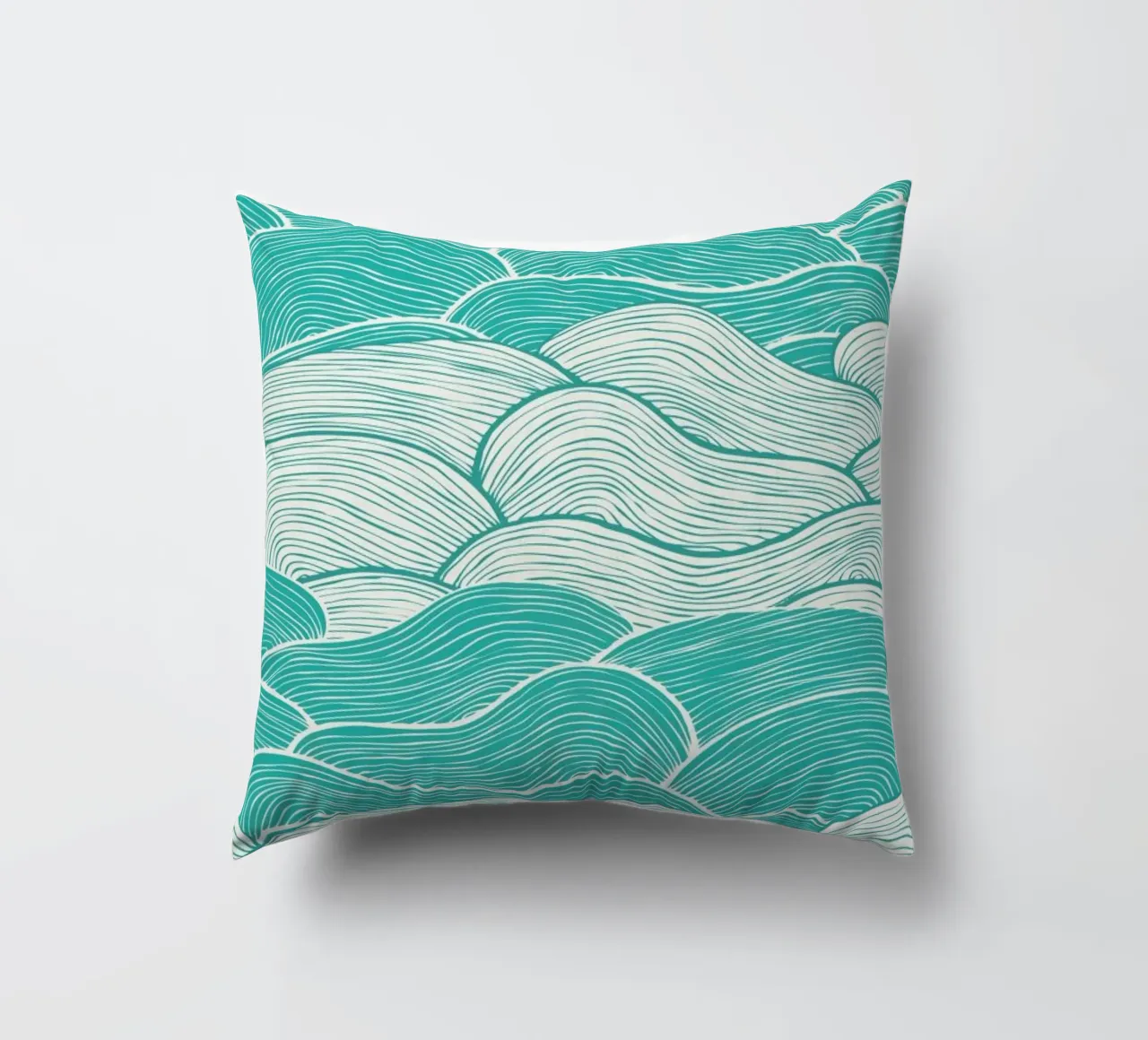 The Calm And Stormy Seas cuscino da Pom Graphic Design