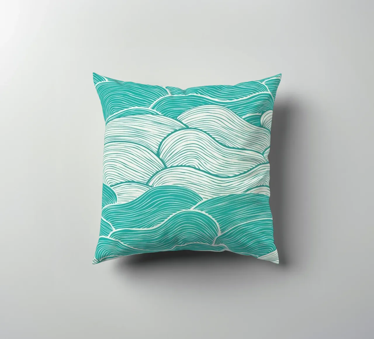 The Calm And Stormy Seas cuscino da Pom Graphic Design