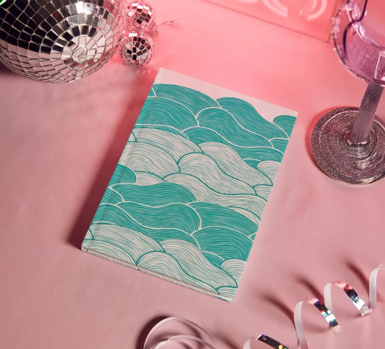 The Calm And Stormy Seas notebook by Pom Graphic Design