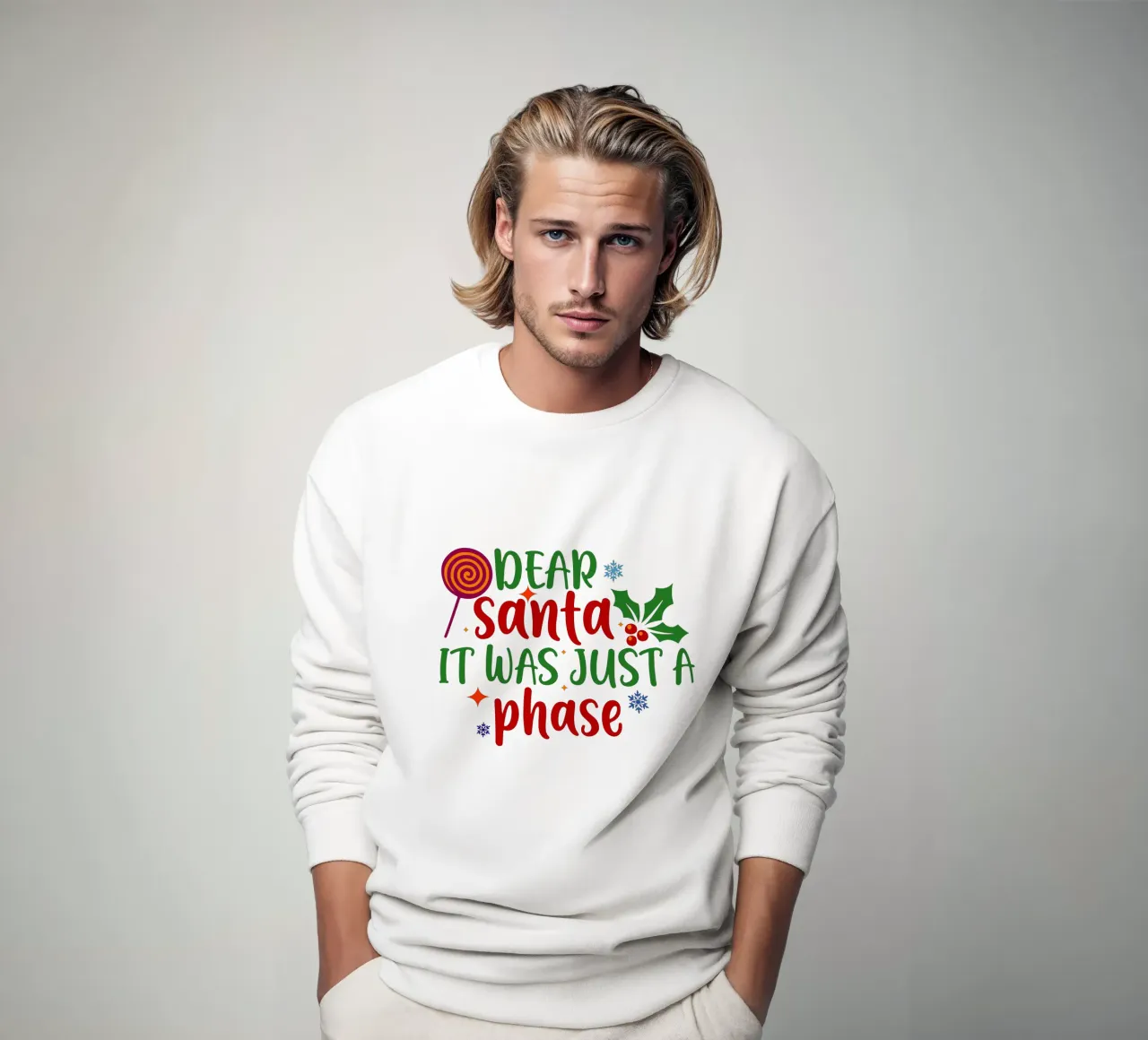 Cher Père Noël, ce n'était qu'une phase, un dessin amusant. sweat de onefeelshop