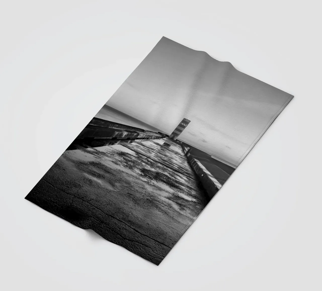 Footbridge to the lighthouse fleece blanket by Carinaprint