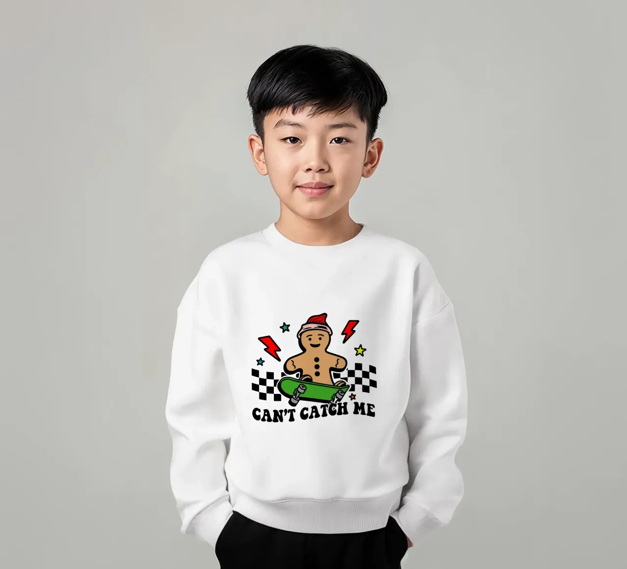 pan di zenzero cantach me regalo di Natale art design felpa bambino da onefeelshop