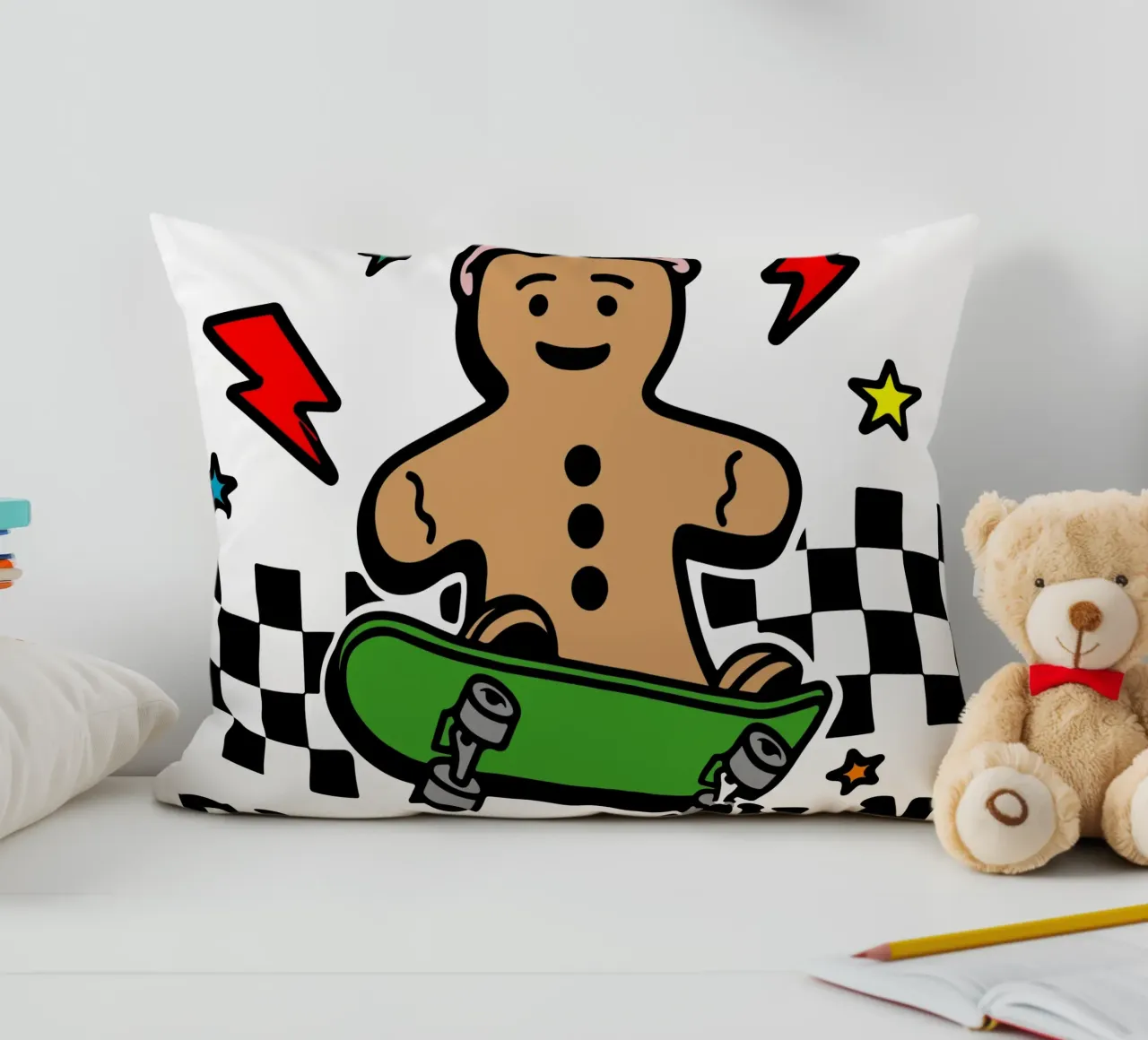 pan di zenzero cantach me regalo di Natale art design cuscino da onefeelshop