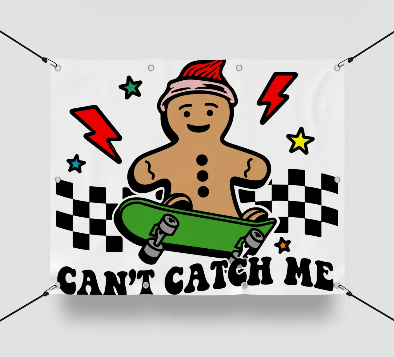 pan di zenzero cantach me regalo di Natale art design telo in pvc da onefeelshop