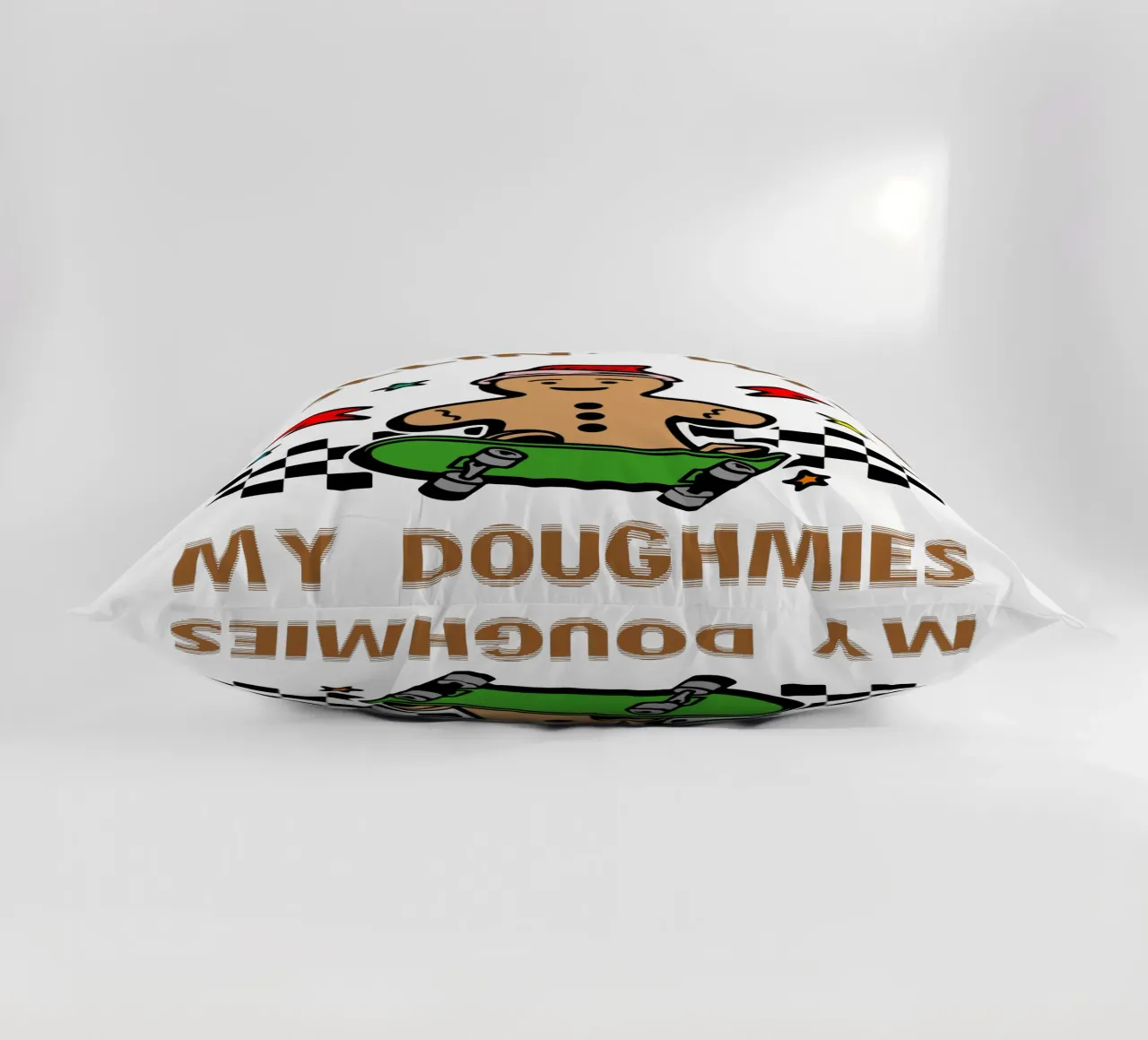 pan di zenzero rollin my doughmies regalo di Natale art design cuscino da onefeelshop