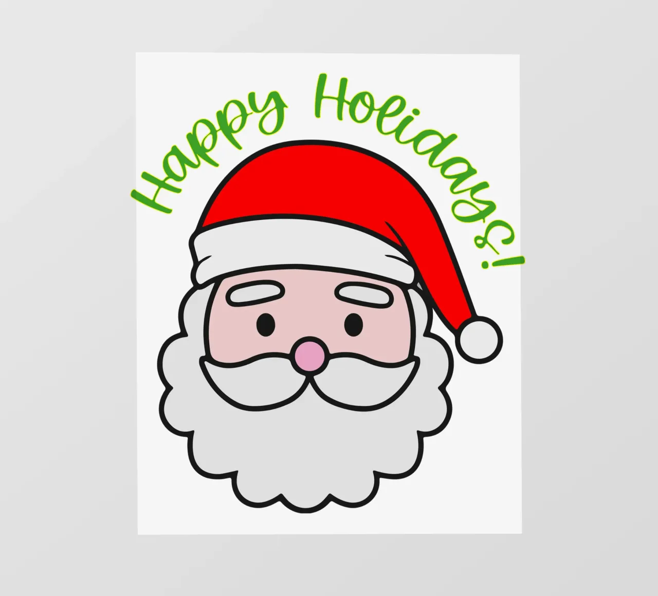 vrolijke kerstman grappig ontwerp pvc-zeil van onefeelshop