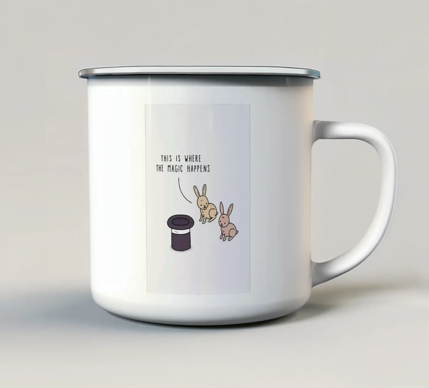Magic enamel mug by Jaco Haasbroek