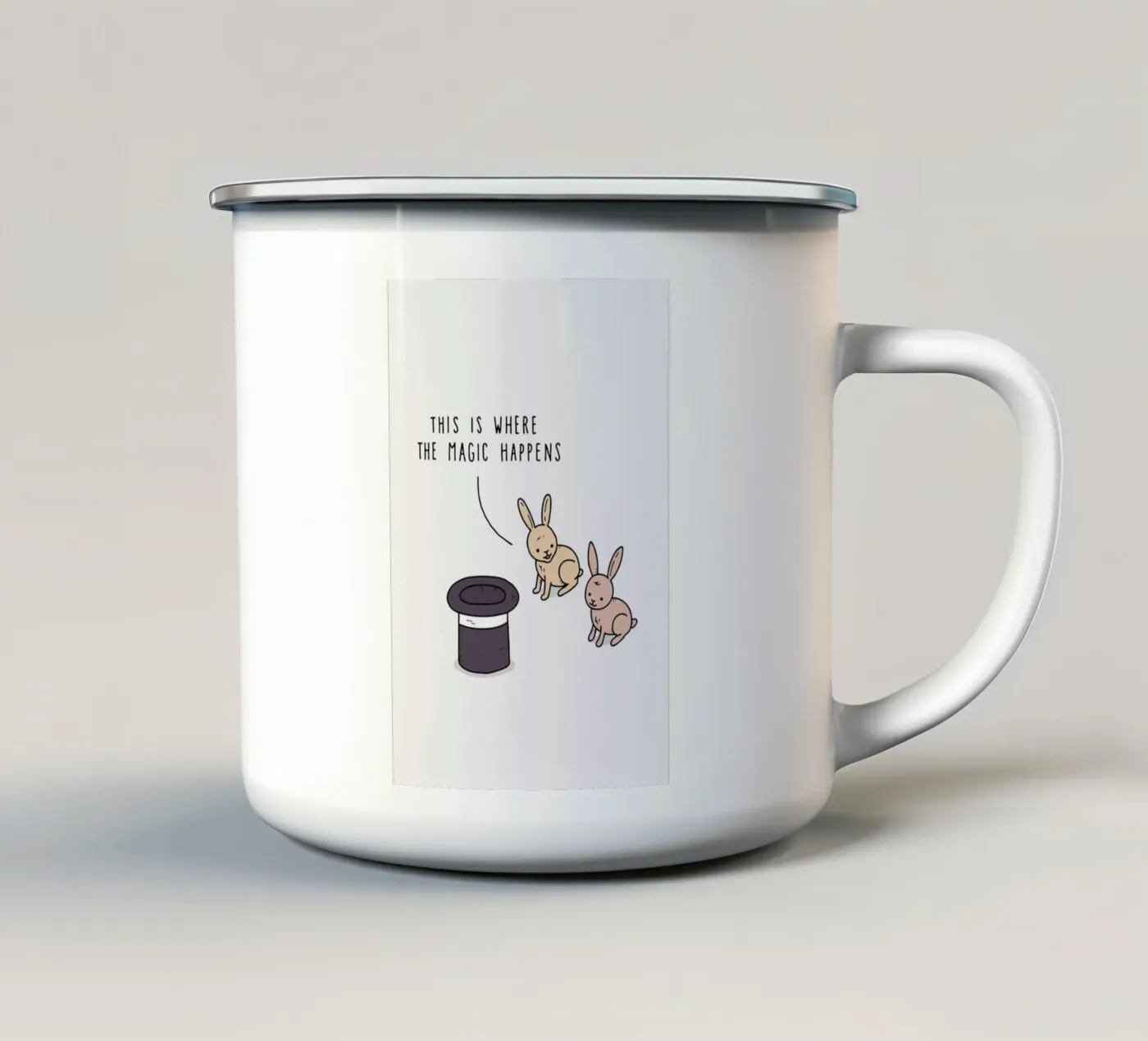 Magic enamel mug by Jaco Haasbroek