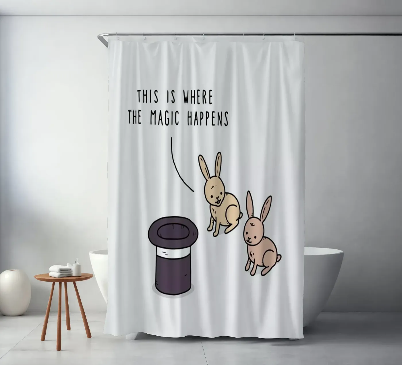 Magic douchegordijn van Jaco Haasbroek