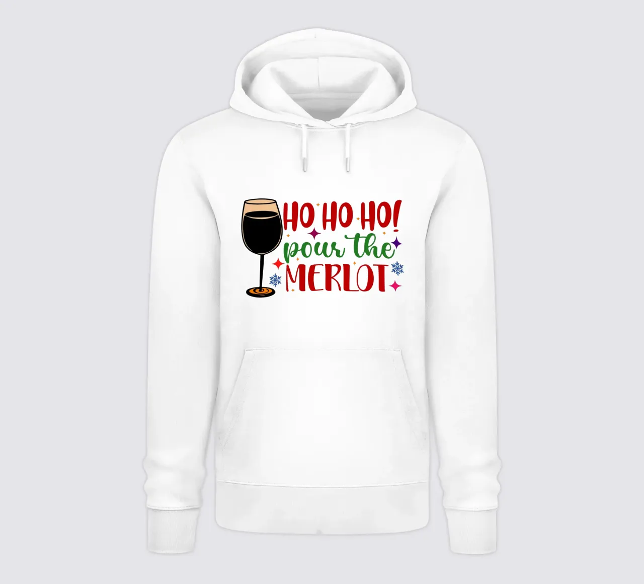 hohoho pour the merlot santa claus art design felpa con cappuccio da onefeelshop