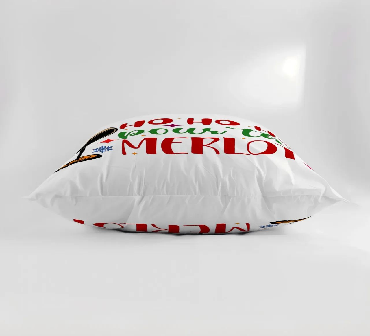 hohoho pour the merlot santa claus art design cuscino da onefeelshop