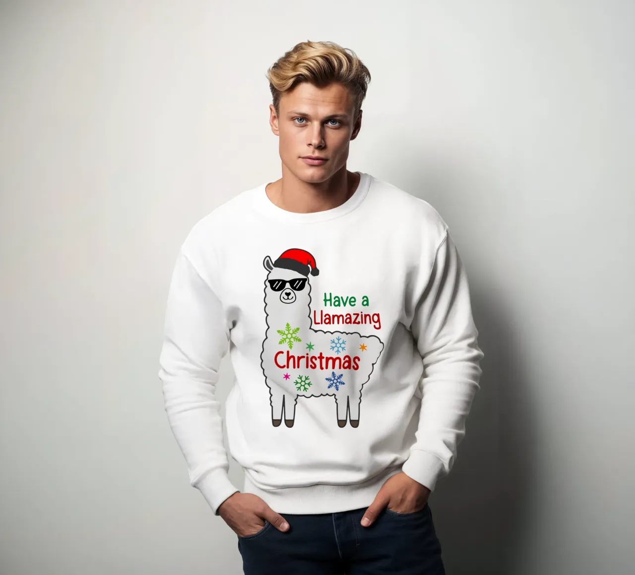 Have a llmazing christmas funny art design felpa da onefeelshop